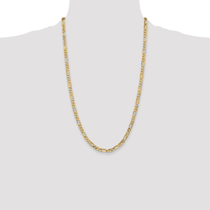 14k 4.75mm Flat Figaro Chain