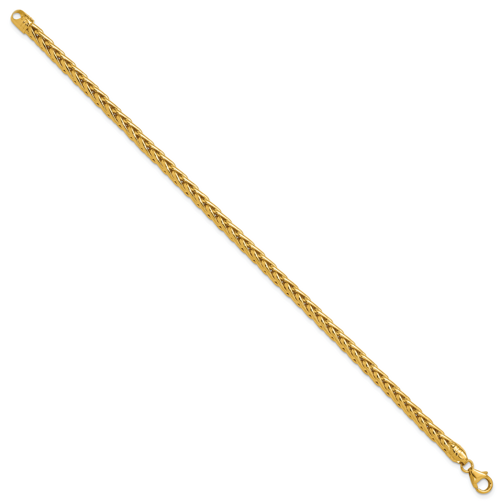14k Polished 8.5in Wheat Chain Bracelet