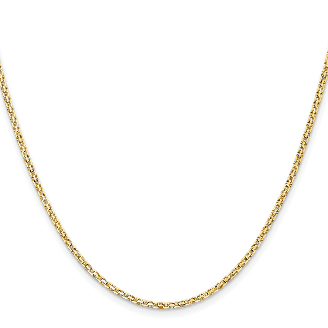 14k 1.8mm Lightweight Flat Bismark Chain
