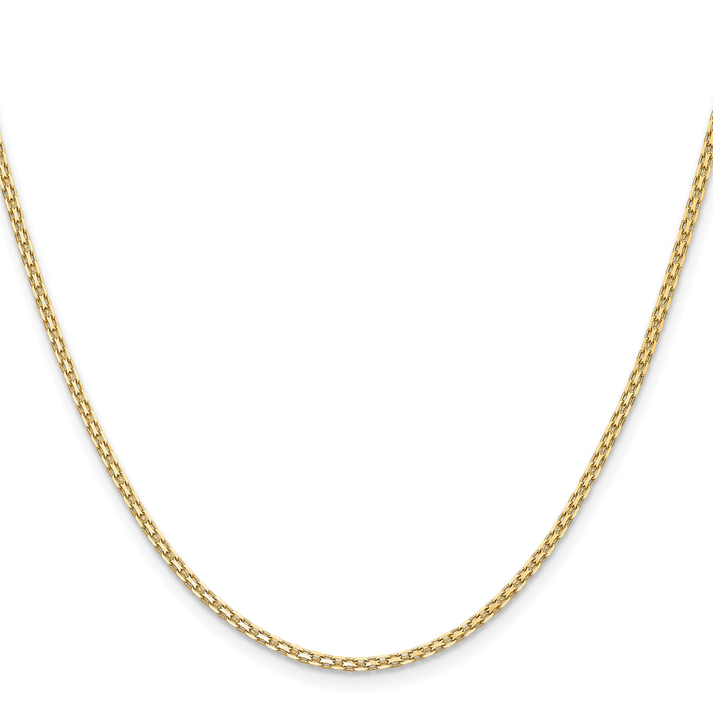 14k 1.8mm Lightweight Flat Bismark Chain