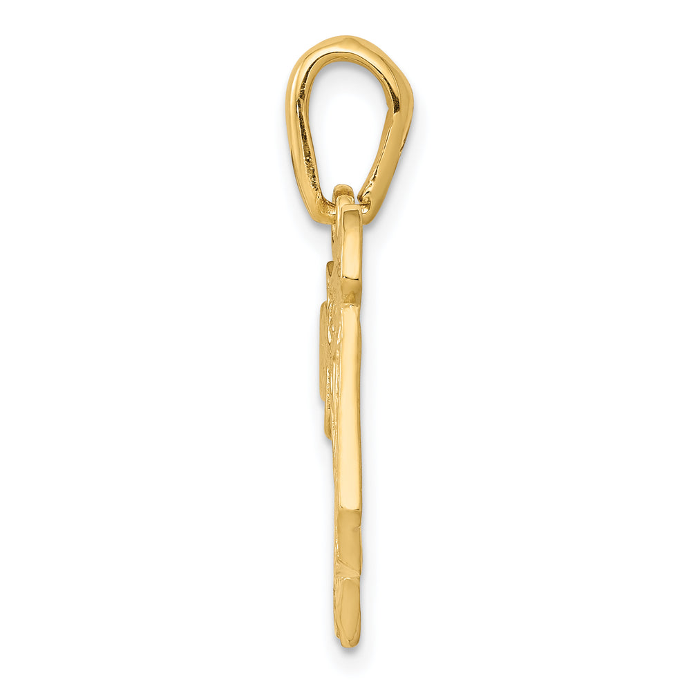 14k Filigree Chai Pendant