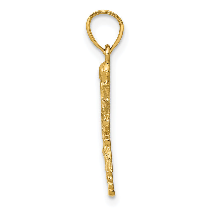 14k Diamond-cut RN Pendant