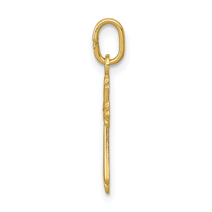 14k Polished D/C Small Cross Charm
