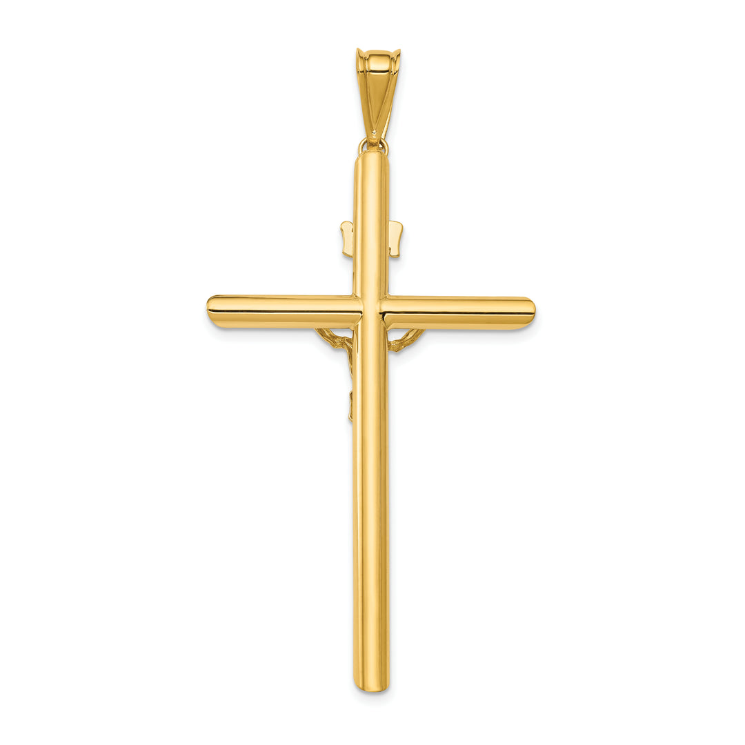 14k Two-Tone Polished Crucifix Pendant