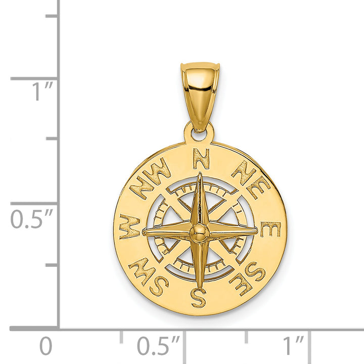 14K Nautical Compass Charm