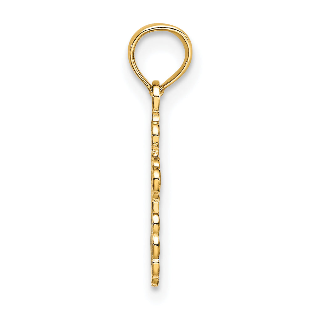 14K Mini Eastern Orthodox Cross Charm