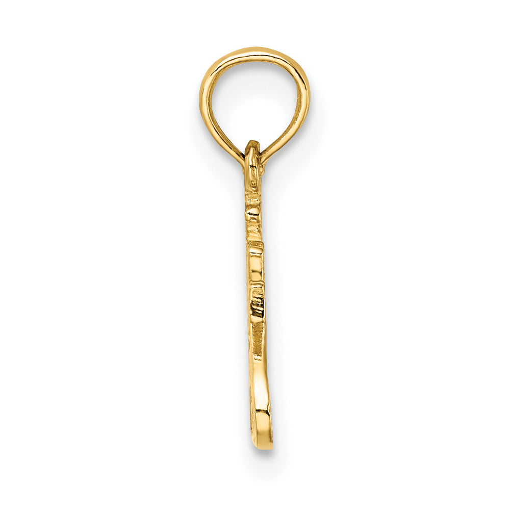 14K Polished and Engraved TRY JESUS Charm