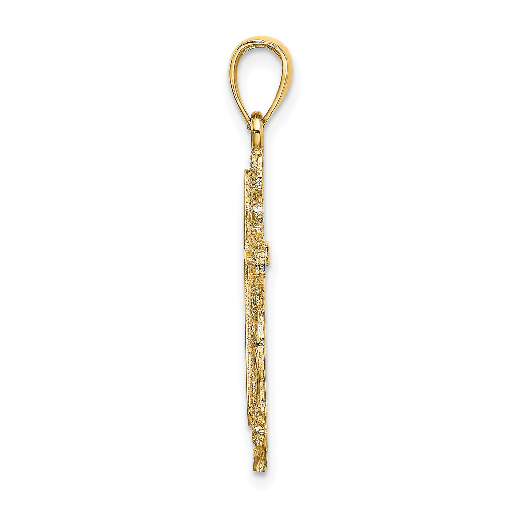 14K Cross w/ Lace Trim Charm