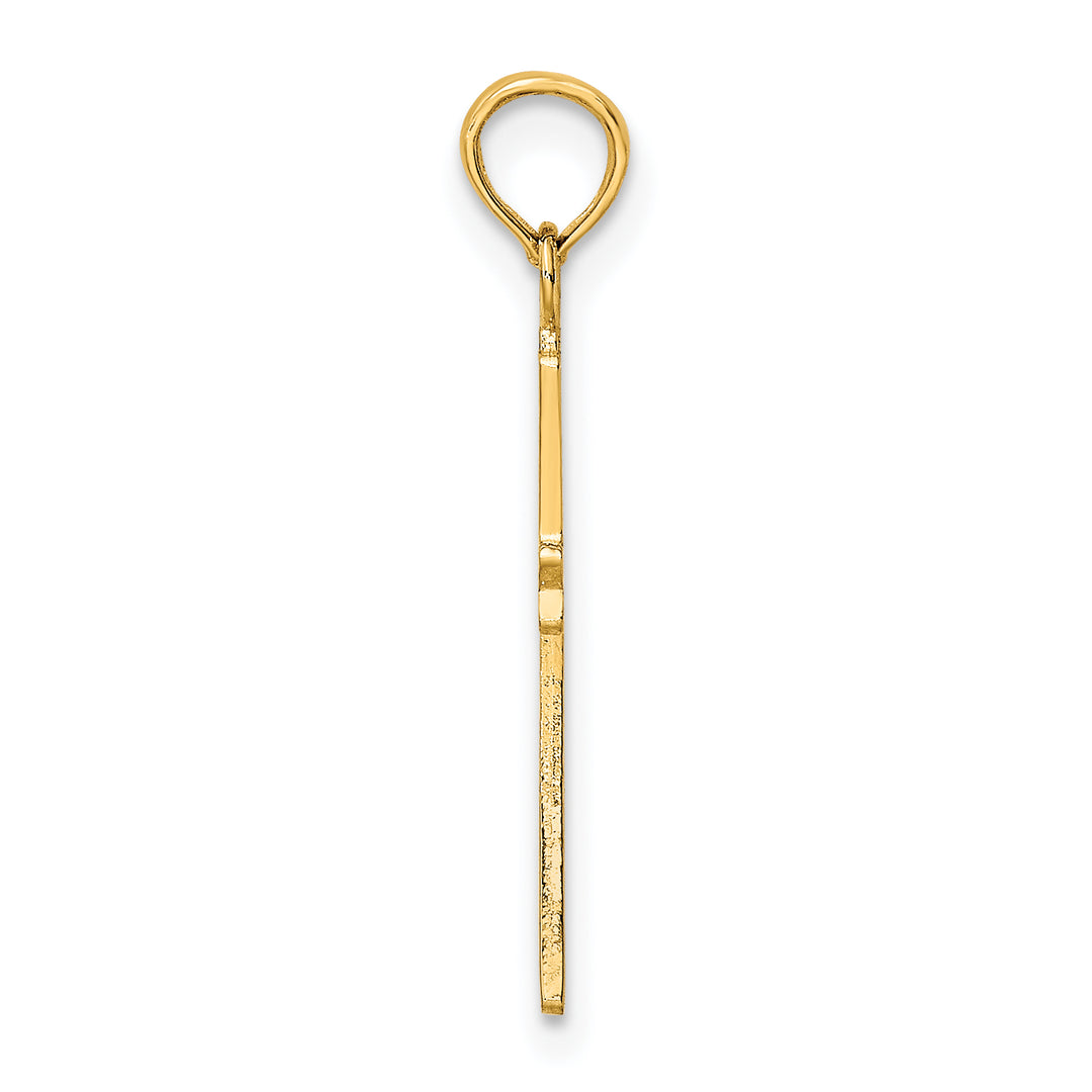 14K Polished Cross Charm