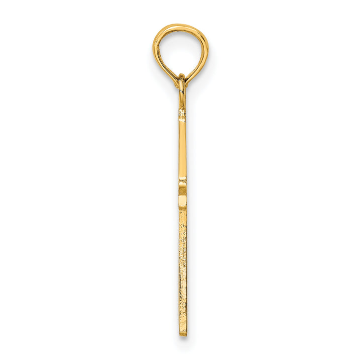 14K Polished Cross Charm