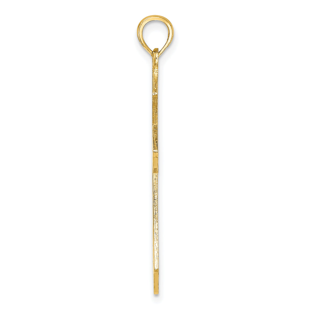 14K Filigree Cross Charm