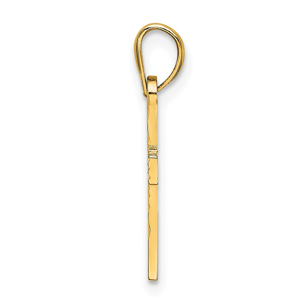 14K D/C Cross Charm