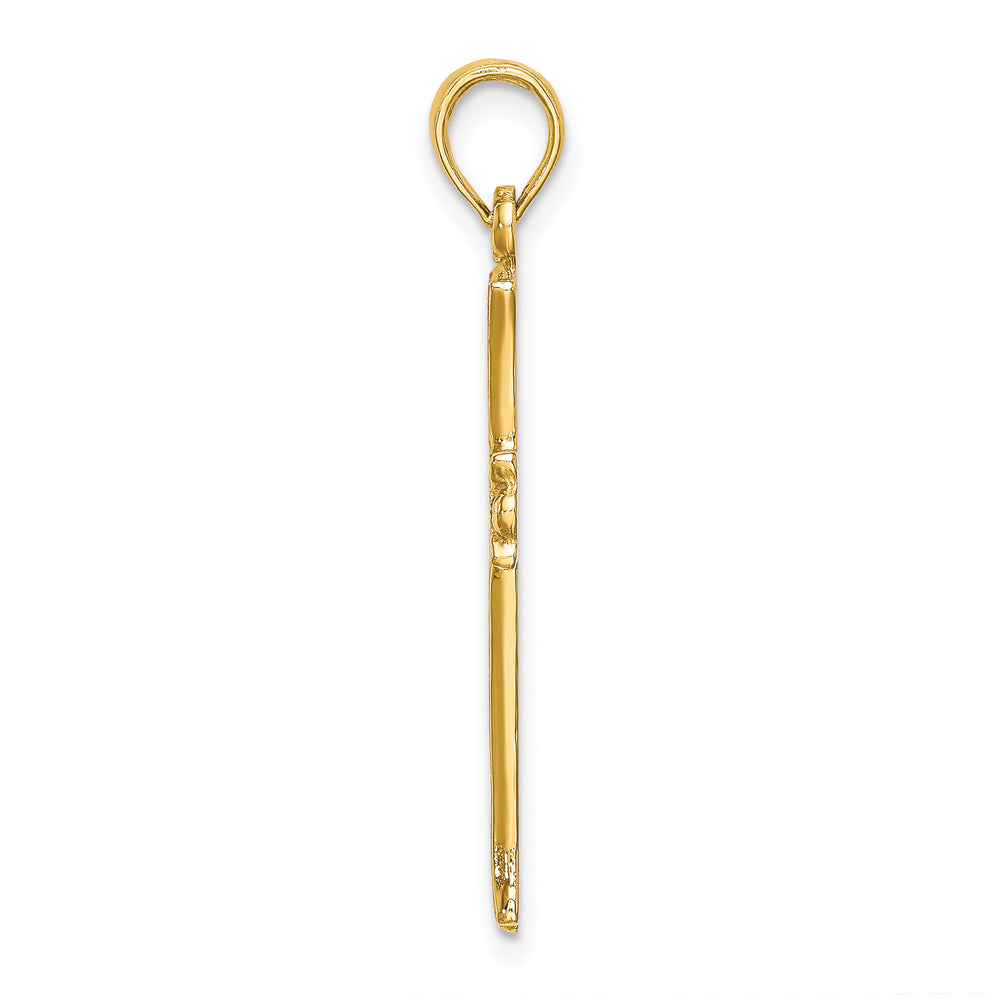14K Cross W/Starburst Center Charm