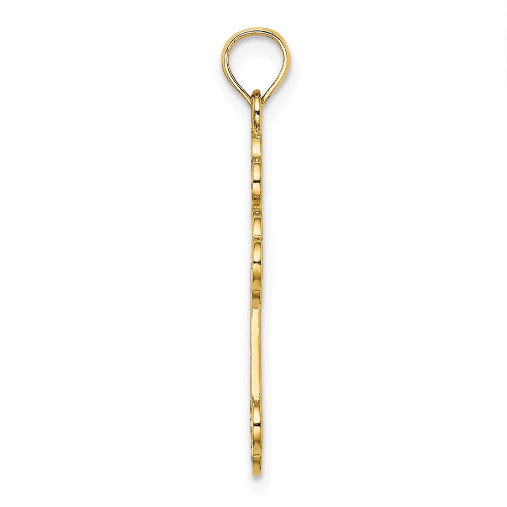 14K Cut-Out Design Cross Charm