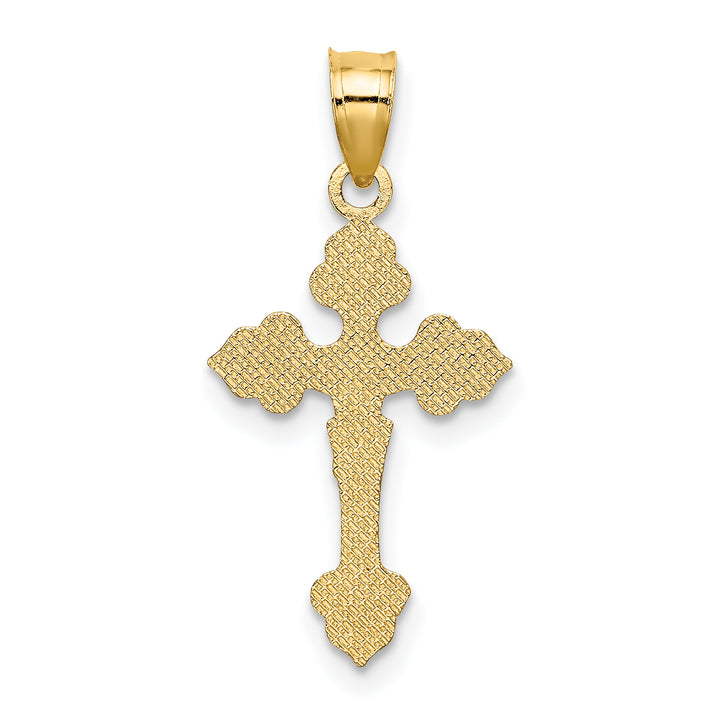 14K Crucifix W/ Fancy Tips Charm