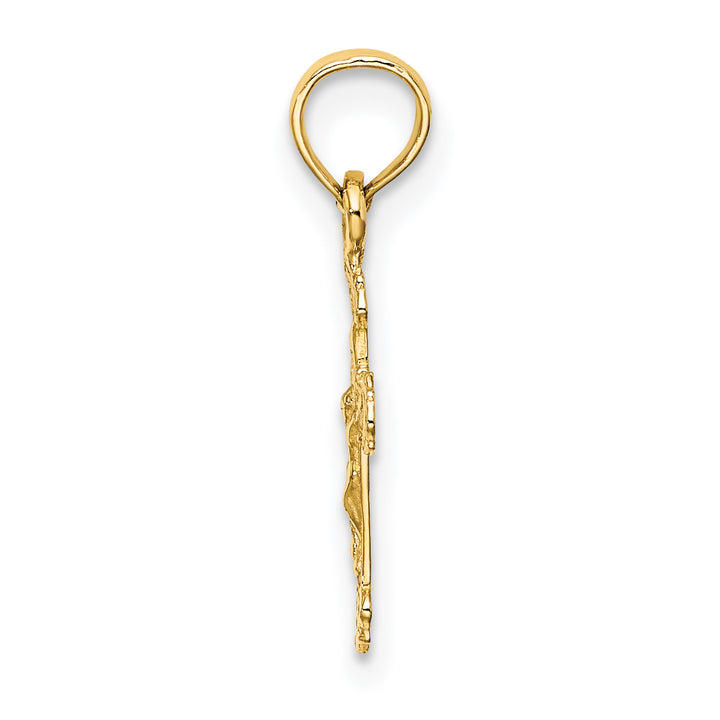 14K Mini Crucifix W/ Fancy Tips Charm