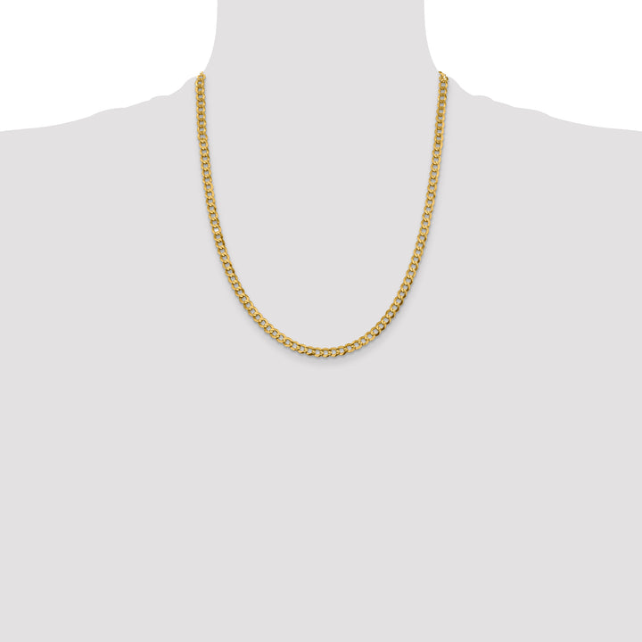 14k 4.7mm Lightweight Flat Cuban Chain