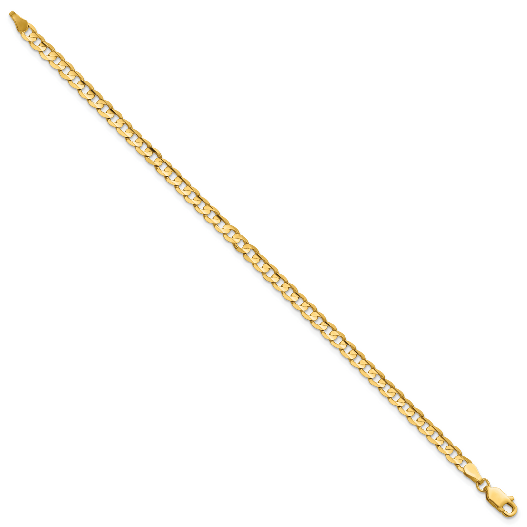 14k 3.8mm Open Concave Curb Chain