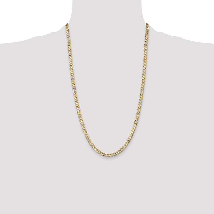 14k 4.5mm Open Concave Curb Chain