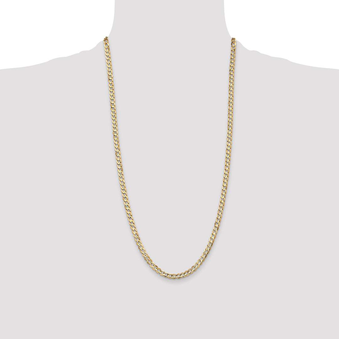 14k 4.5mm Open Concave Curb Chain