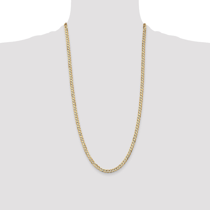 14k 4.5mm Open Concave Curb Chain