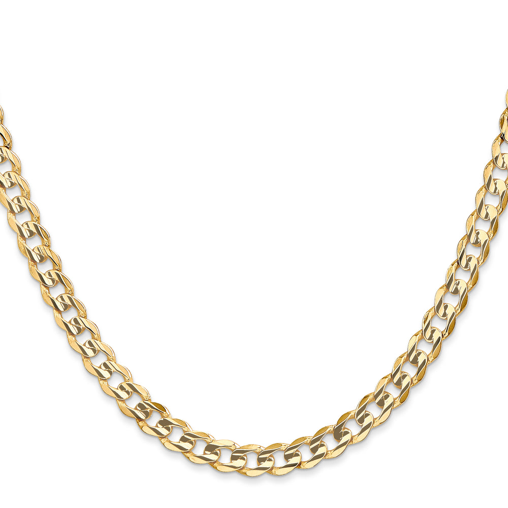14k 5.25mm Open Concave Curb Chain