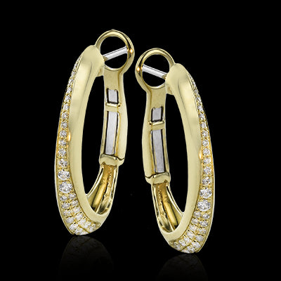 Hoop Earring in 18k Gold with Diamonds
