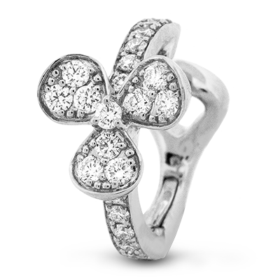 Hoop Earring in 18k Gold with Diamonds