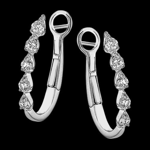 Hoop Earring in 18k Gold with Diamonds