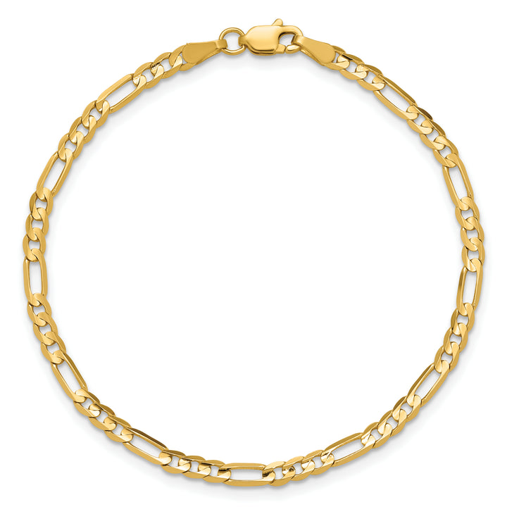 14k 3mm Concave Open Figaro Chain