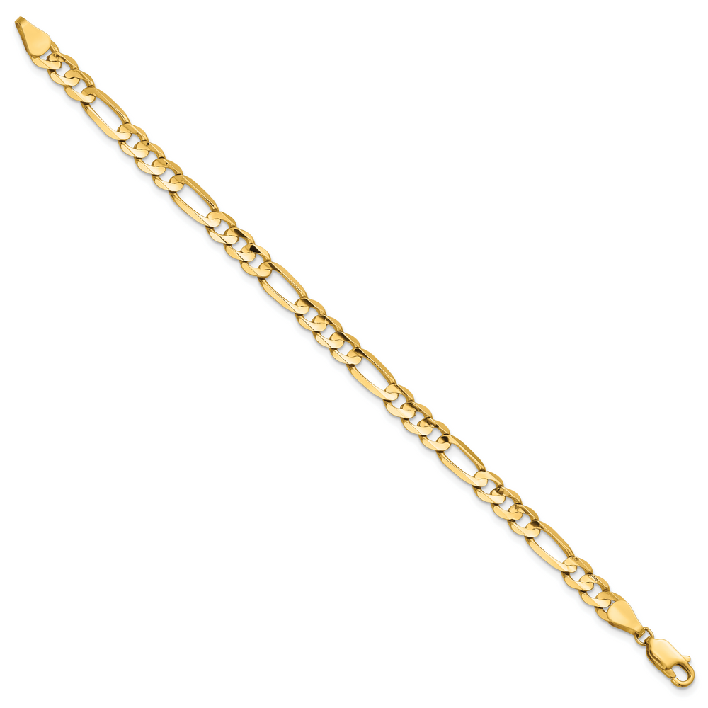 14k 5.5mm Concave Open Figaro Chain