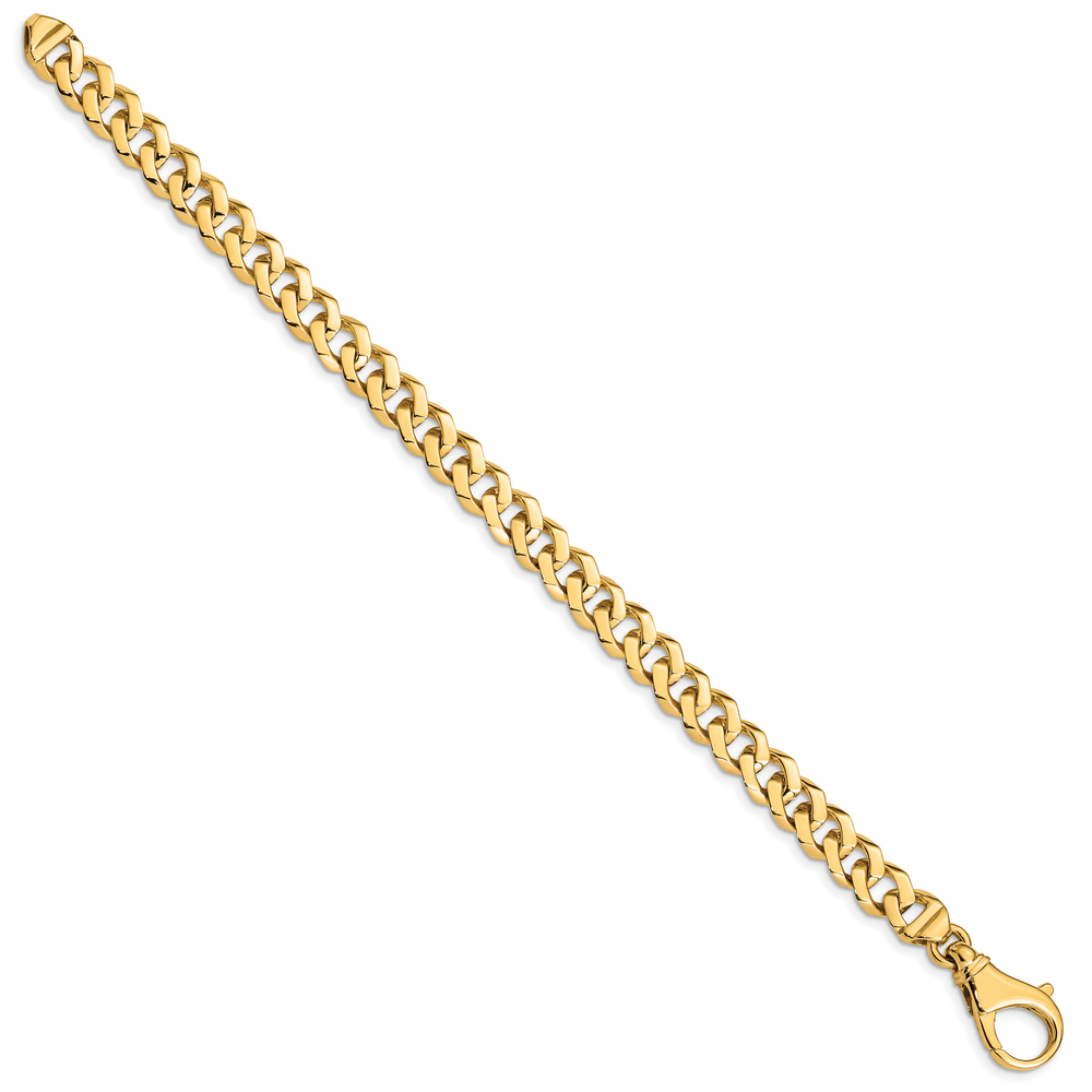 14k 8mm Hand-polished Fancy Link Bracelet