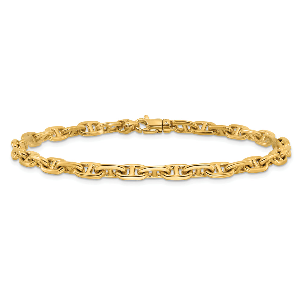 14k 5.1mm Hand-polished Fancy Link Chain