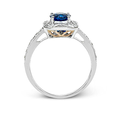 Color Ring in 18k Gold with Diamonds