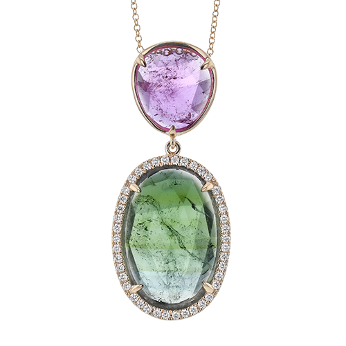 Color Pendant in 18k Gold with Diamonds