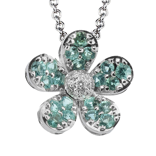 Color Pendant in 18k Gold with Diamonds