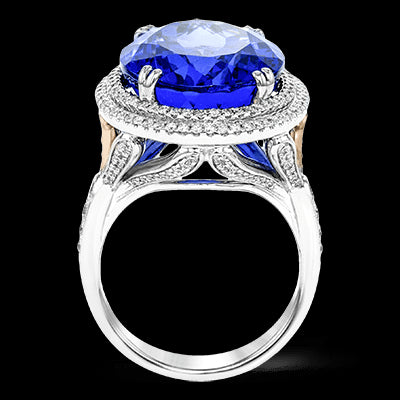 Color Ring in 18k Gold with Diamonds