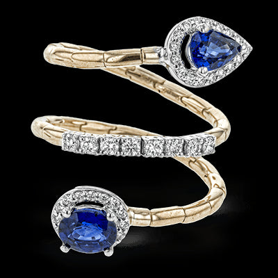 Color Ring in 18k Gold with Diamonds