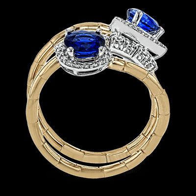 Color Ring in 18k Gold with Diamonds