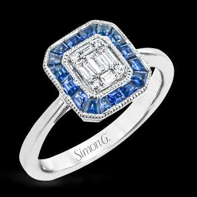 Color Ring in 18k Gold with Diamonds