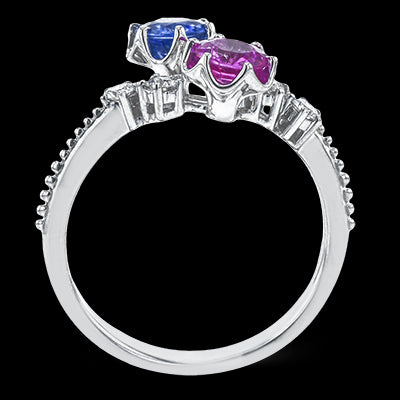 Color Ring in 18k Gold with Diamonds