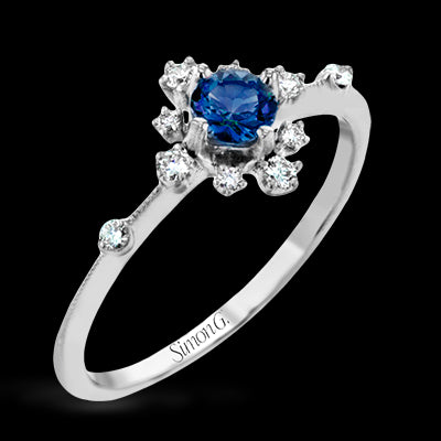 Color Ring in 18k Gold with Diamonds