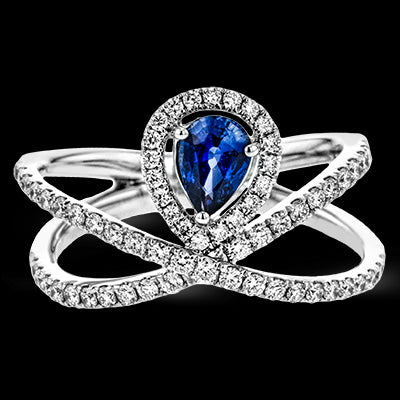 Color Ring in 18k Gold with Diamonds