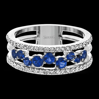 Color Ring in 18k Gold with Diamonds