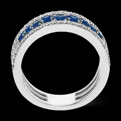 Color Ring in 18k Gold with Diamonds