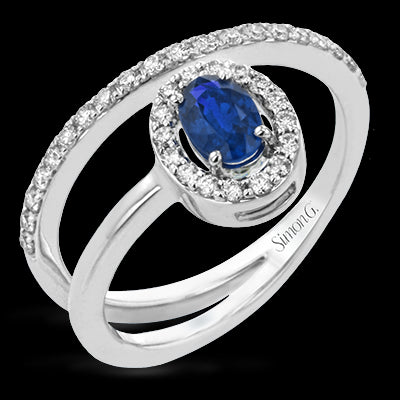 Color Ring in 18k Gold with Diamonds