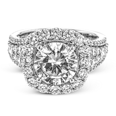 Engagement Ring in 18k Gold with Diamonds