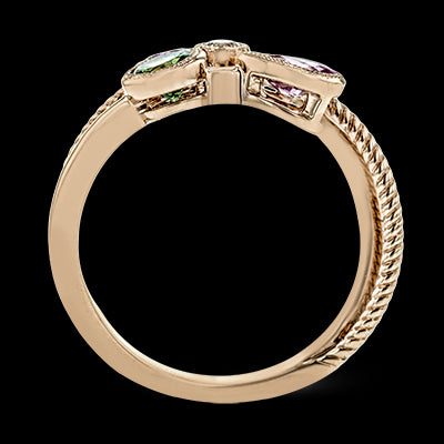 Color Ring in 18k Gold with Diamonds