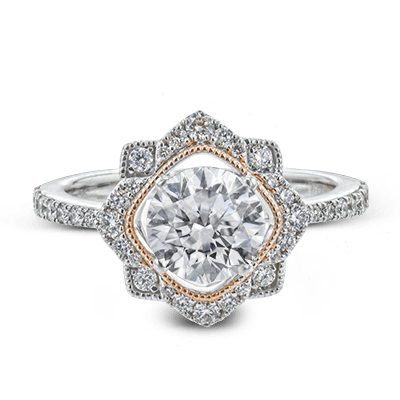 Engagement Ring in 18k Gold with Diamonds