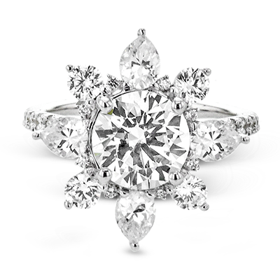 Engagement Ring in 18k Gold with Diamonds